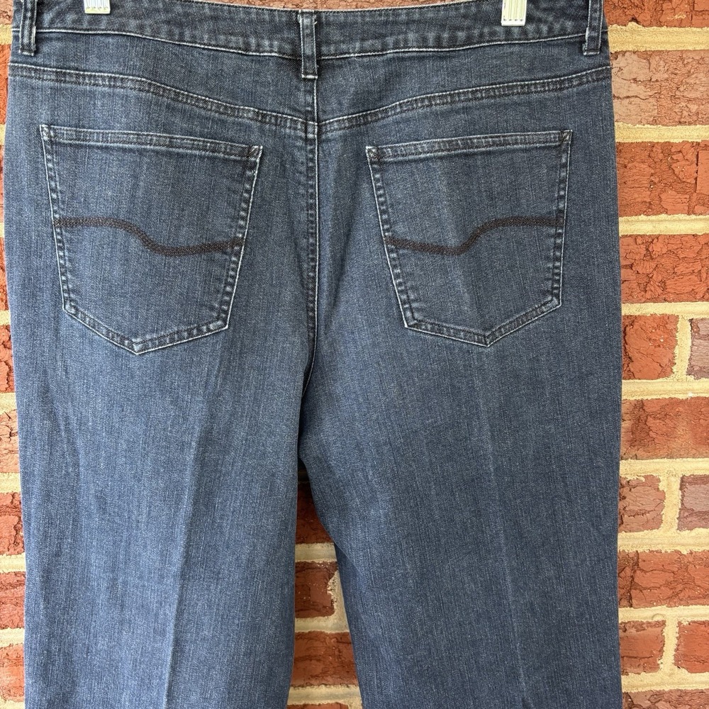 Talbots Jeans Women's 12 Straight Leg Stretch Boot Cut Blue Dark Wash‎ 34x29 - Picture 5 of 8